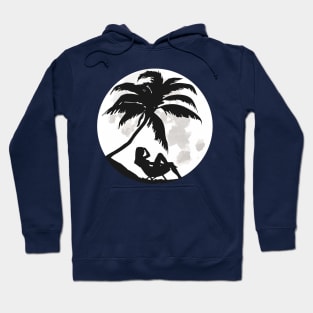 Moon rise Beach Silhouette Hoodie